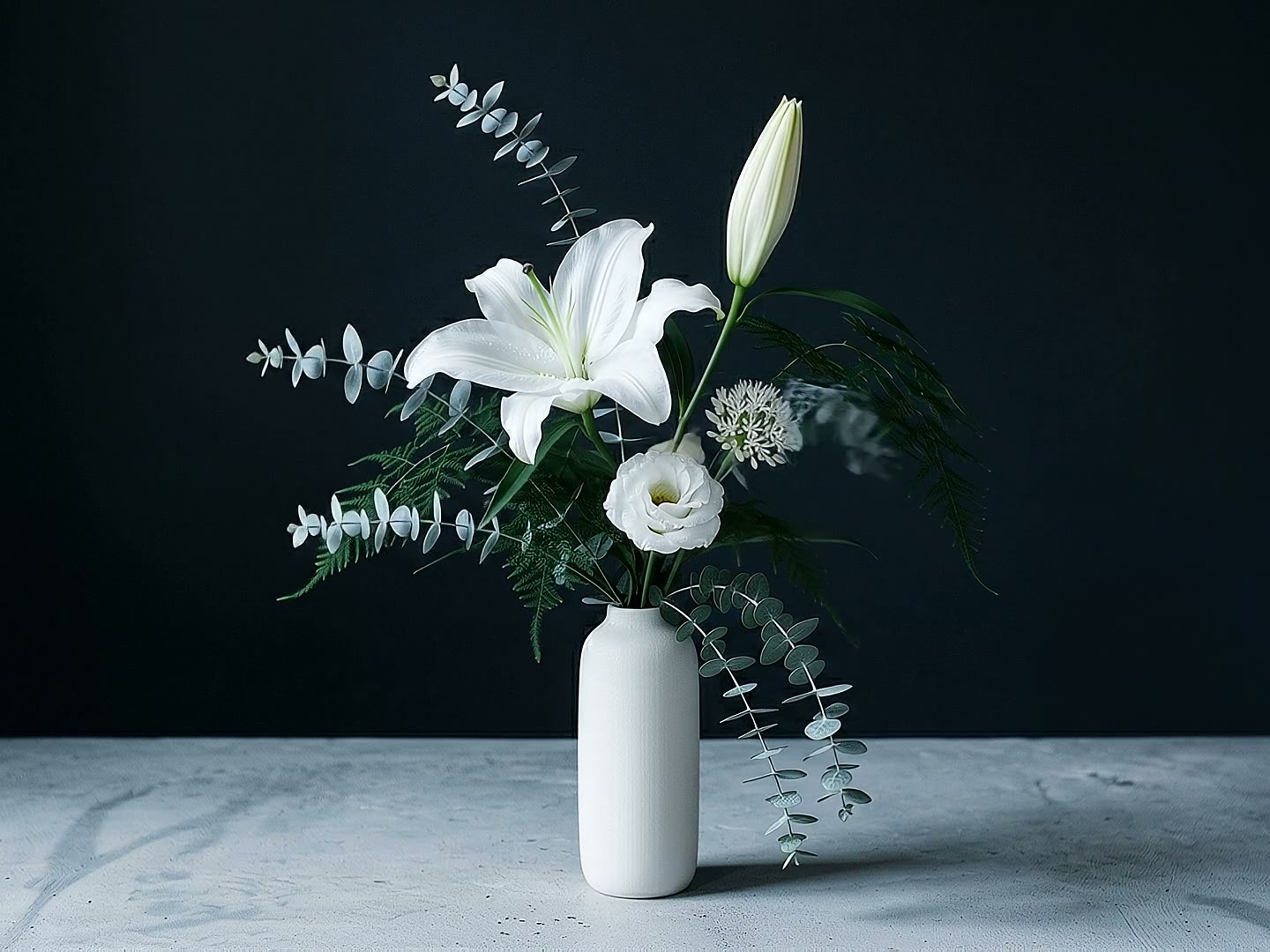 A paper-wrapped bouquet resting beside a dark front door